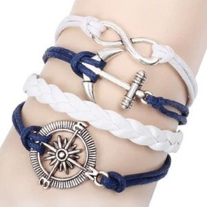 Anchor Compass Infinity Multilayer Weave Bracelet